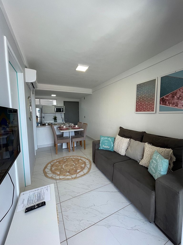 506A - Apto 2 suites, vista para o Caribessa, Branco Haus